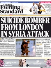 London Evening Standard (UK) Newspaper Front Page for 10 February 2014