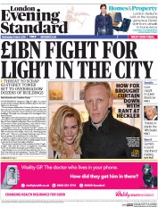 London Evening Standard (UK) Newspaper Front Page for 10 March 2016