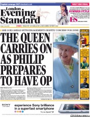 London Evening Standard (UK) Newspaper Front Page for 10 June 2013
