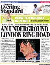 London Evening Standard Newspaper Front Page (UK) for 10 July 2013
