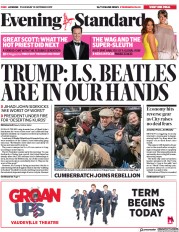London Evening Standard (UK) Newspaper Front Page for 11 October 2019