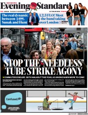 London Evening Standard (UK) Newspaper Front Page for 11 November 2022