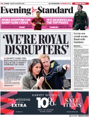 London Evening Standard (UK) Newspaper Front Page for 11 January 2020
