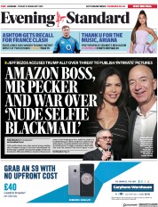 London Evening Standard (UK) Newspaper Front Page for 11 February 2019