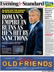 London Evening Standard (UK) Newspaper Front Page for 11 March 2022