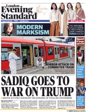 London Evening Standard (UK) Newspaper Front Page for 11 May 2016