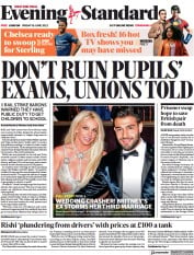 London Evening Standard front page for 11 June 2022