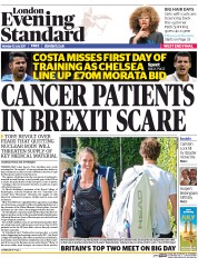 London Evening Standard (UK) Newspaper Front Page for 11 July 2017