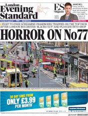 London Evening Standard (UK) Newspaper Front Page for 11 August 2017
