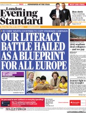 London Evening Standard Newspaper Front Page (UK) for 12 October 2011