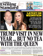 London Evening Standard (UK) Newspaper Front Page for 12 October 2017