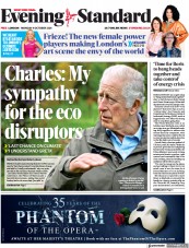 London Evening Standard (UK) Newspaper Front Page for 12 October 2021