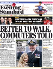 London Evening Standard (UK) Newspaper Front Page for 12 November 2013