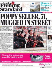 London Evening Standard (UK) Newspaper Front Page for 12 November 2015