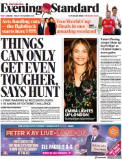 London Evening Standard front page for 12 November 2022