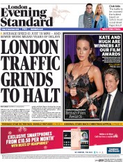 London Evening Standard (UK) Newspaper Front Page for 12 December 2016