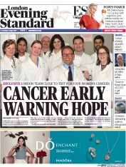 London Evening Standard (UK) Newspaper Front Page for 12 May 2017