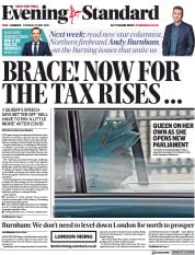 London Evening Standard (UK) Newspaper Front Page for 12 May 2021