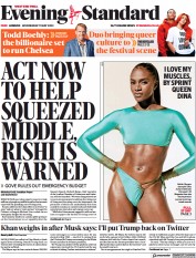 London Evening Standard (UK) Newspaper Front Page for 12 May 2022