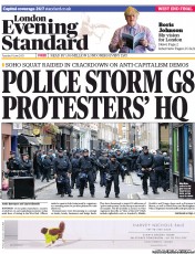 London Evening Standard (UK) Newspaper Front Page for 12 June 2013