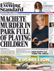 London Evening Standard Newspaper Front Page (UK) for 12 June 2015