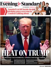 London Evening Standard (UK) Newspaper Front Page for 12 June 2023