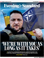 London Evening Standard (UK) Newspaper Front Page for 12 July 2023