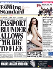 London Evening Standard (UK) Newspaper Front Page for 13 October 2012