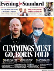 London Evening Standard (UK) Newspaper Front Page for 13 November 2020