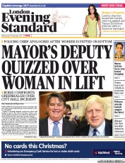 London Evening Standard (UK) Newspaper Front Page for 13 December 2012