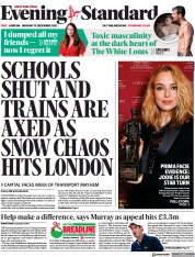 London Evening Standard (UK) Newspaper Front Page for 13 December 2022