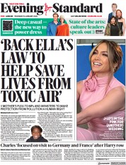 London Evening Standard front page for 13 January 2023