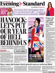 London Evening Standard (UK) Newspaper Front Page for 13 May 2021