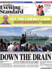 London Evening Standard (UK) Newspaper Front Page for 13 August 2013