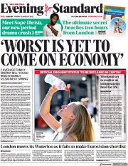 London Evening Standard (UK) Newspaper Front Page for 13 August 2022