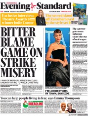 London Evening Standard (UK) Newspaper Front Page for 14 December 2022