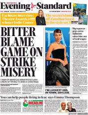 London Evening Standard (UK) Newspaper Front Page for 14 December 2022