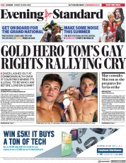 London Evening Standard (UK) Newspaper Front Page for 14 April 2018