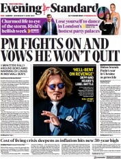 London Evening Standard (UK) Newspaper Front Page for 14 April 2022