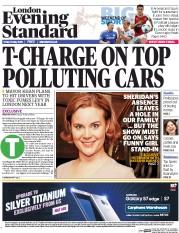 London Evening Standard (UK) Newspaper Front Page for 14 May 2016