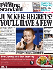 London Evening Standard (UK) Newspaper Front Page for 14 September 2017