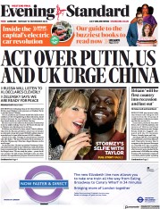 London Evening Standard (UK) Newspaper Front Page for 15 November 2022