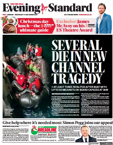 London Evening Standard (UK) Front Page for 15 December 2022 | Paperboy ...