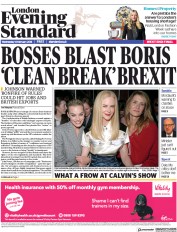 London Evening Standard (UK) Newspaper Front Page for 15 February 2018