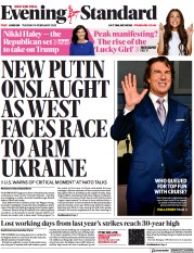 London Evening Standard (UK) Newspaper Front Page for 15 February 2023
