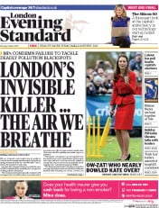 London Evening Standard (UK) Newspaper Front Page for 15 April 2014