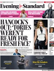 London Evening Standard (UK) Newspaper Front Page for 15 June 2019