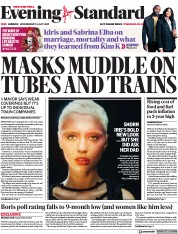 London Evening Standard (UK) Newspaper Front Page for 15 July 2021