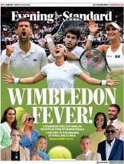 London Evening Standard (UK) Newspaper Front Page for 15 July 2023