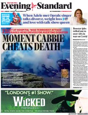 London Evening Standard (UK) Newspaper Front Page for 16 November 2021